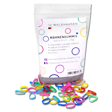 Waldhausen extra széles színes sörénygumi 30 g