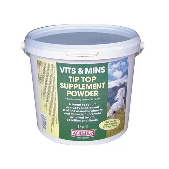Equimins Tip Top vitamin 3 kg - koncentrált vitamin por