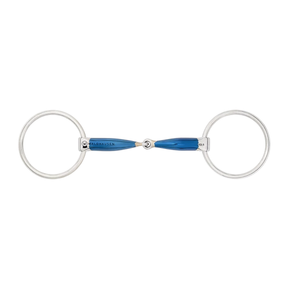 Waldhausen egyszertört édes fém csikózabla 14 mm (új)