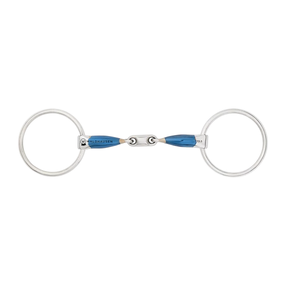 Waldhausen kétszertört édes fém csikózabla 16 mm (új)